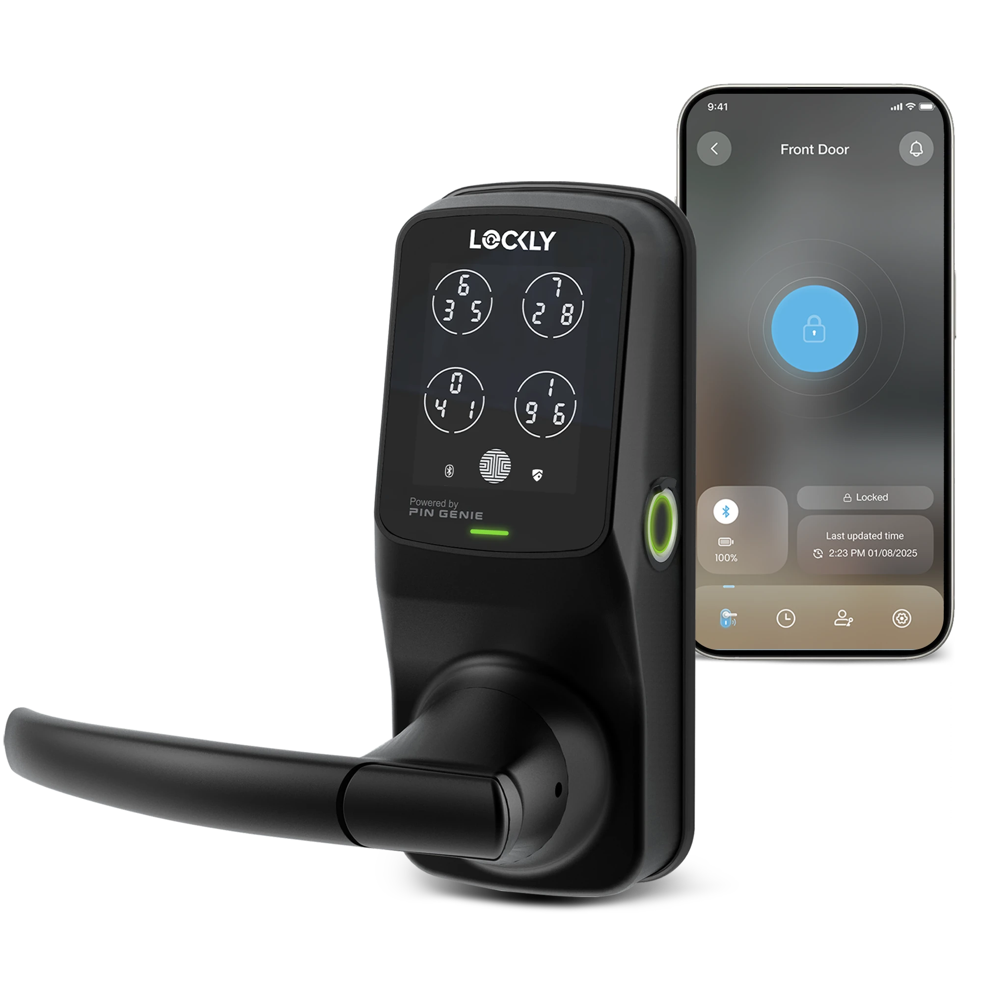 Lockly Secure Plus Peek-Proof Smart Lock Latch Edition