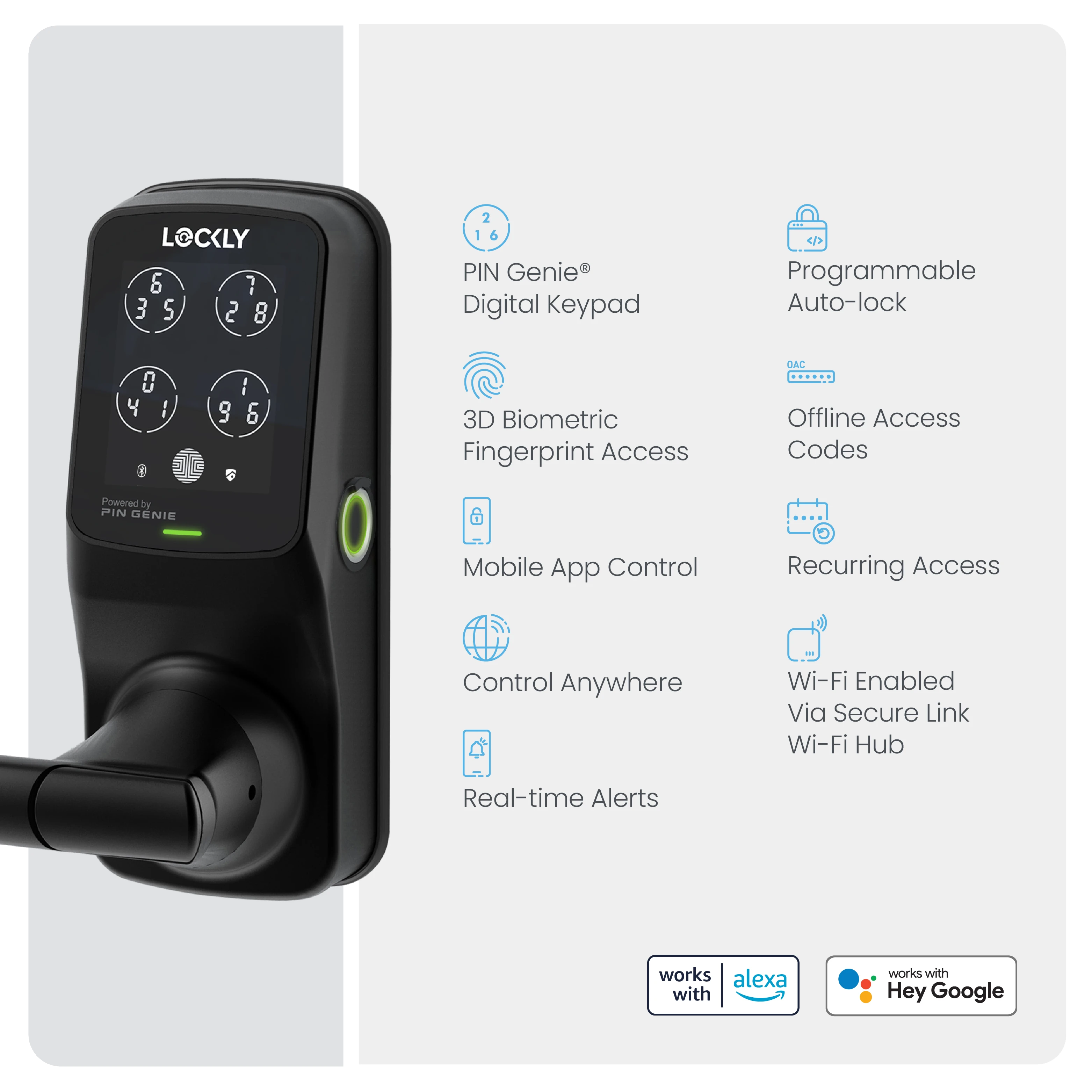 Lockly Secure Pro Smart Lock Latch Edition