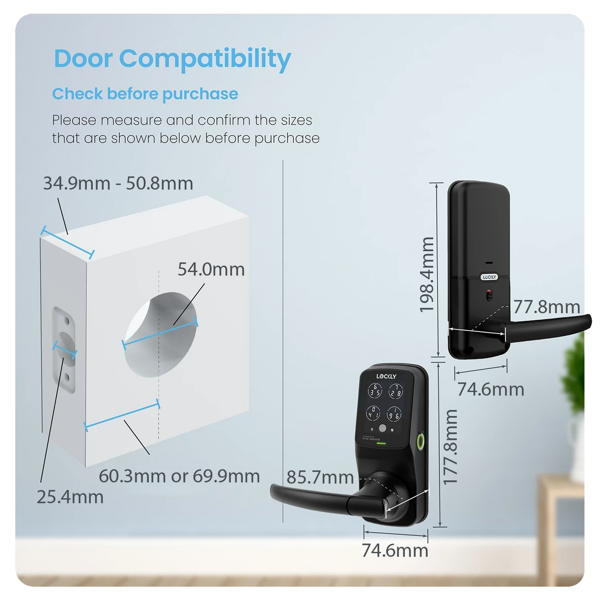 Lockly Secure Pro Smart Lock Latch Edition