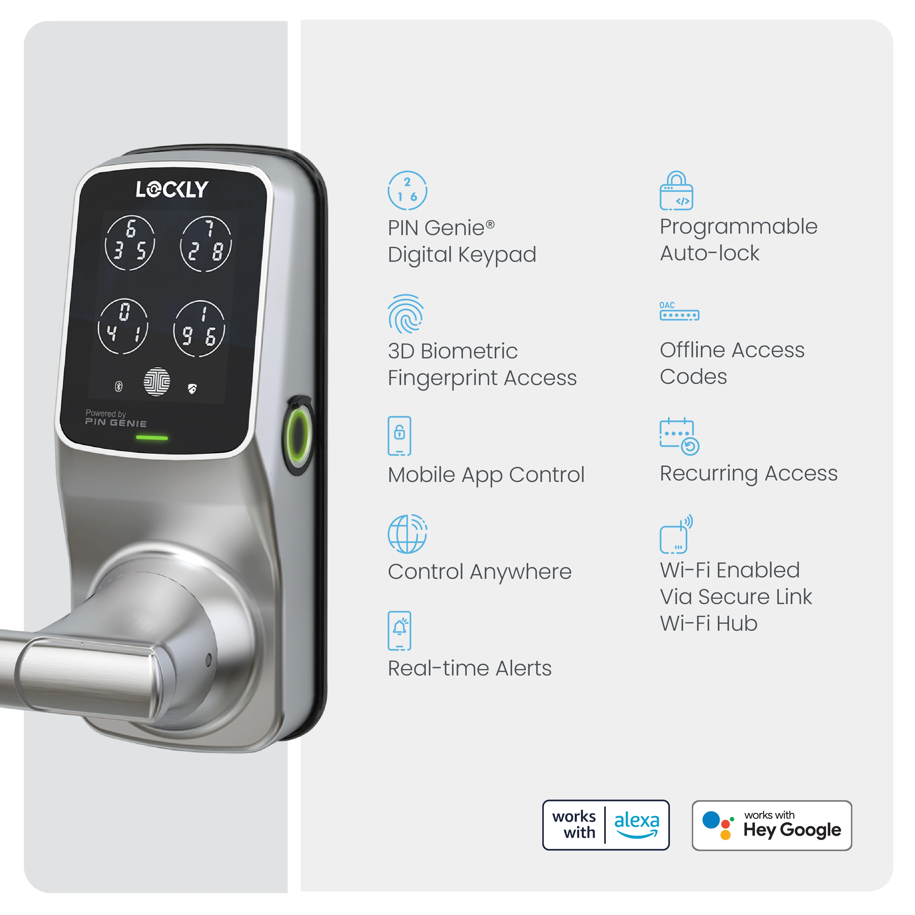 Lockly Secure Pro Smart Lock Latch Edition