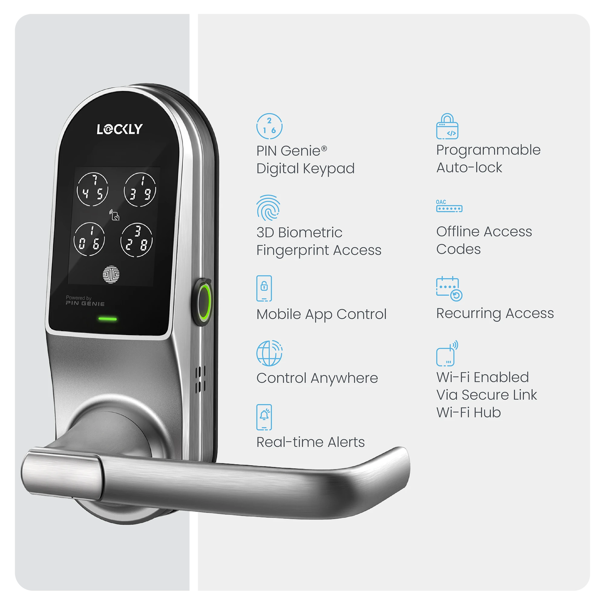 Lockly Guard Duo UL Fire-Rated Interconnected Smart Lock