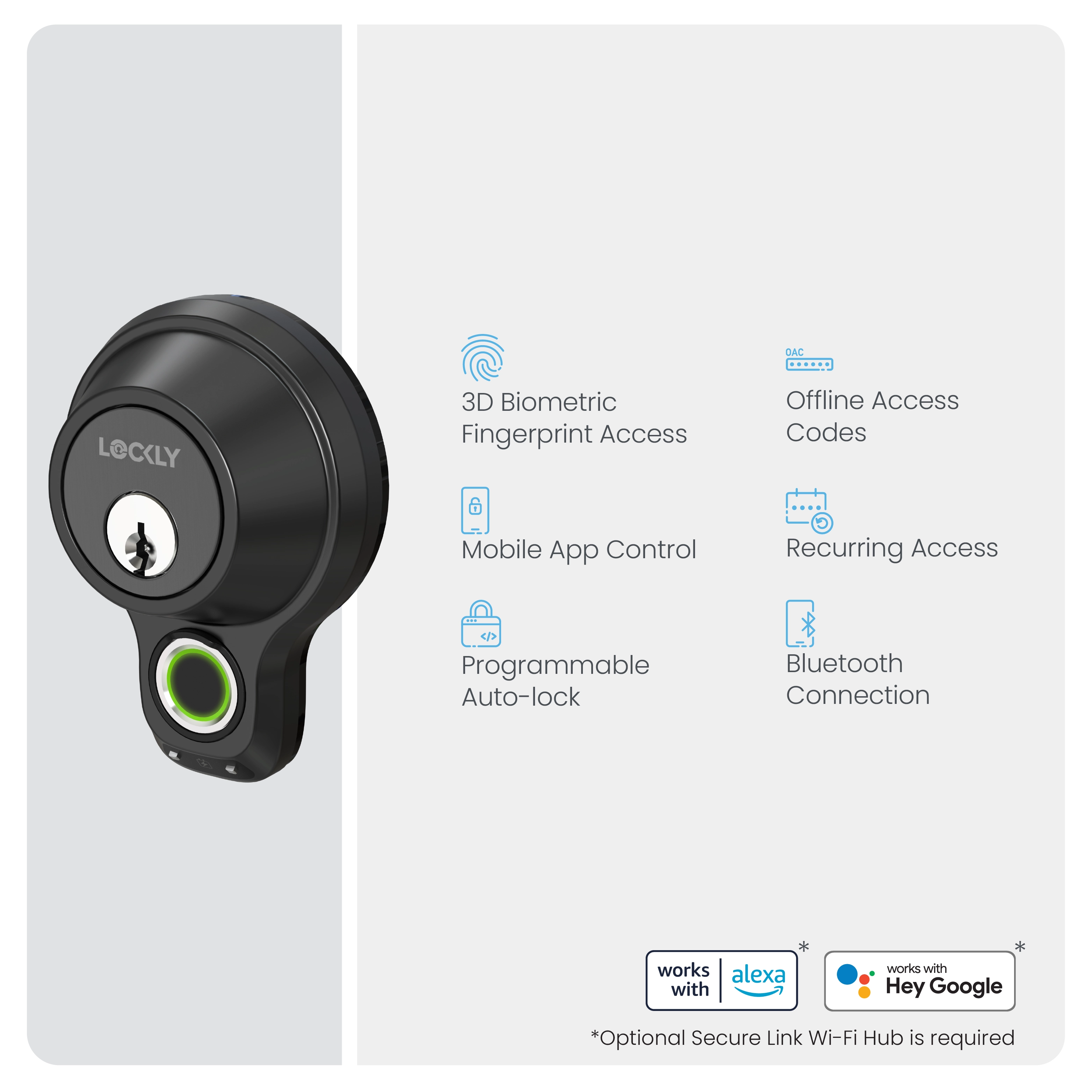 Lockly Flex Touch Fingerprint Deadbolt