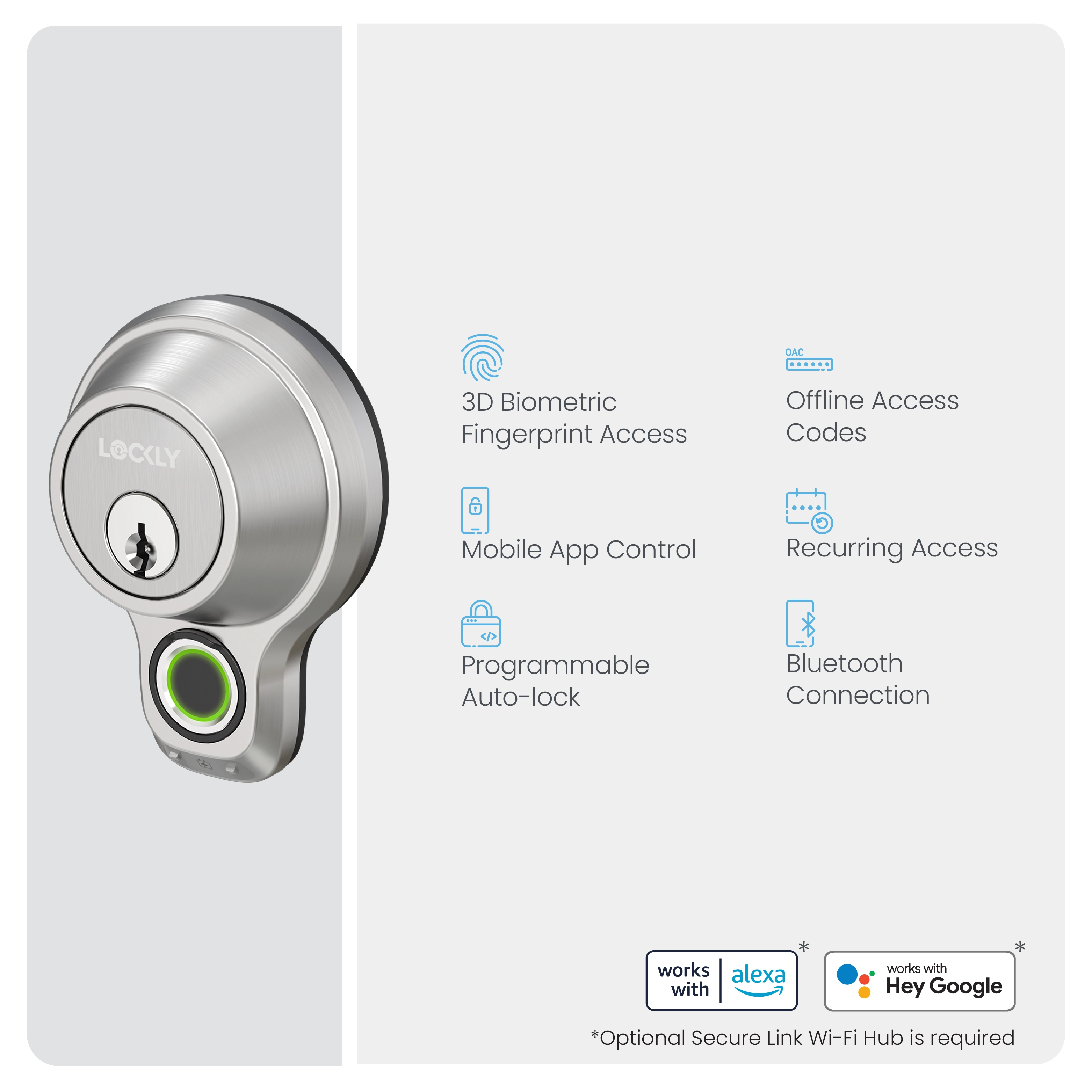 Lockly Flex Touch Fingerprint Deadbolt