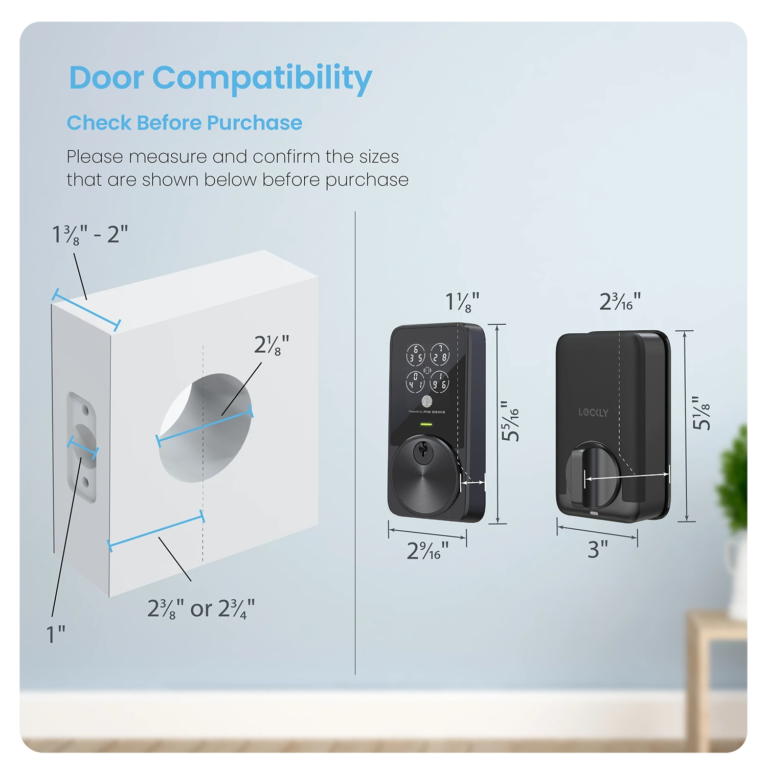 Lockly PIN Genie Pro Zeno Series Keypad Deadbolt