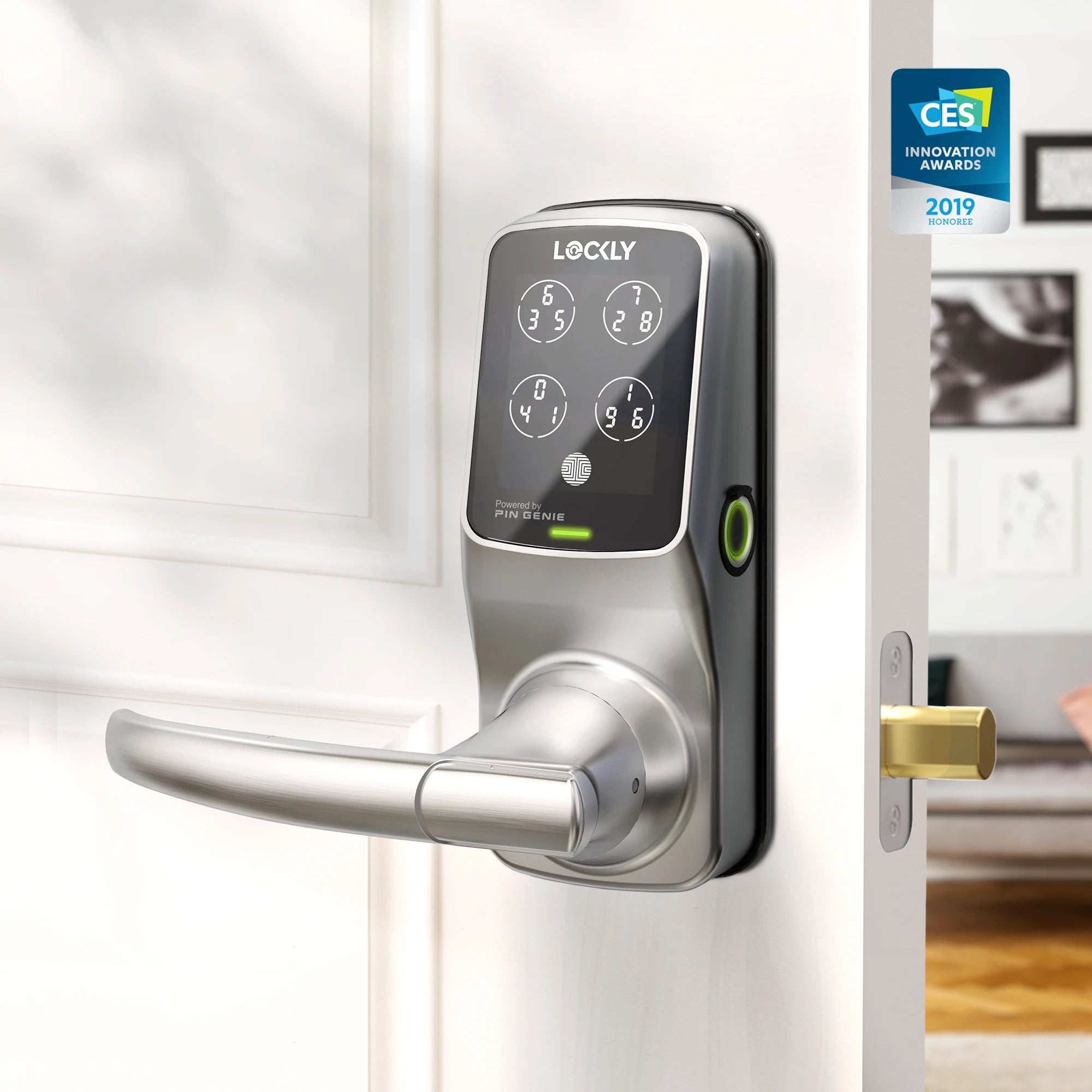 Lockly Secure Plus Peek-Proof Smart Lock Latch Edition