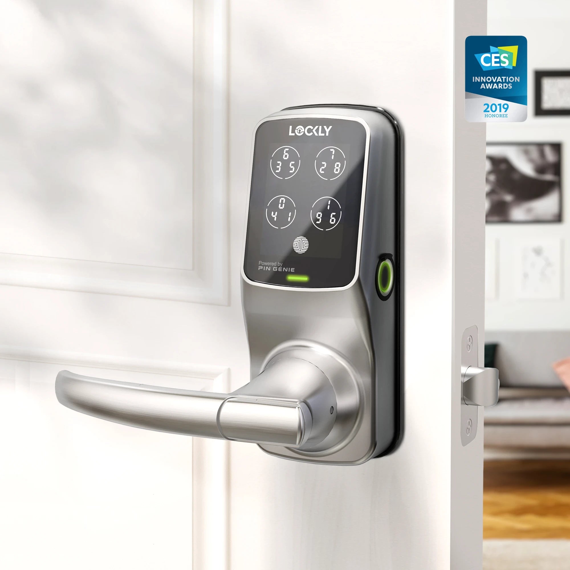 Lockly Secure Plus Peek-Proof Smart Lock Latch Edition
