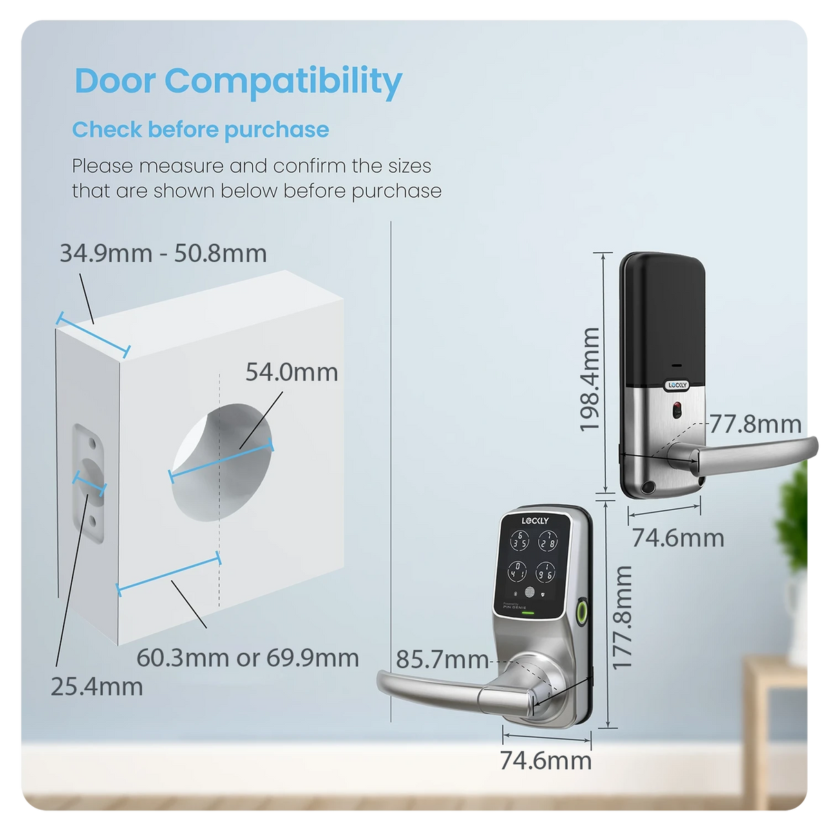 Lockly Secure Pro Smart Lock Latch Edition