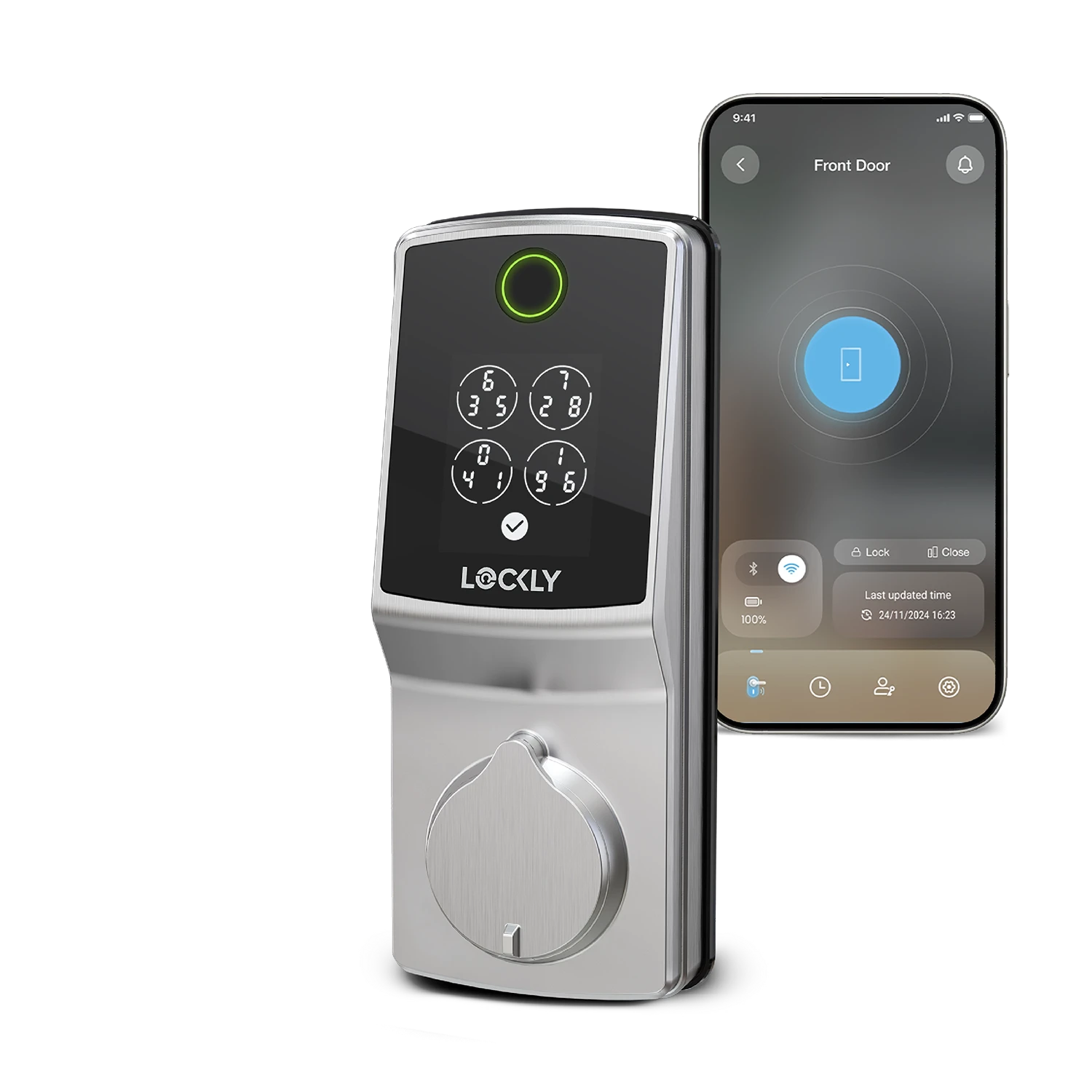 Lockly Secure Pro Deadbolt Latest Version Smart Lock with Built-in Wi-Fi