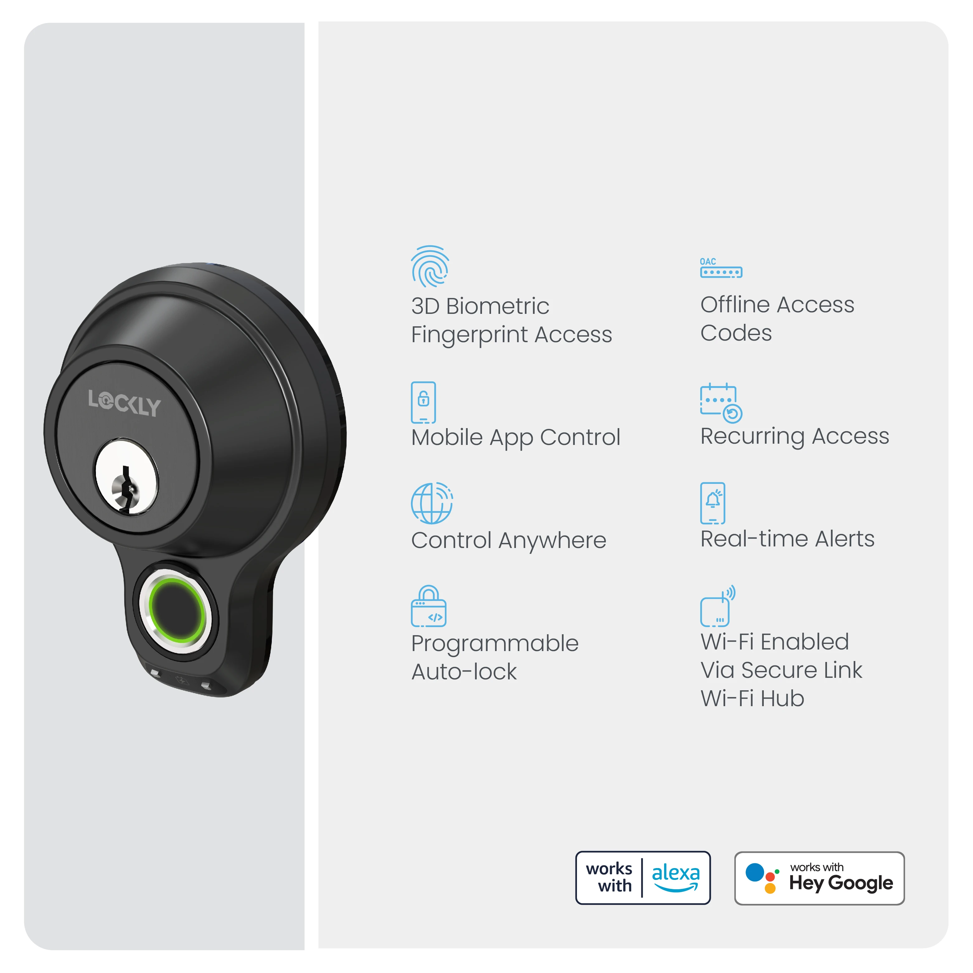 Lockly Access Touch Pro Wi-Fi Enabled Fingerprint Deadbolt