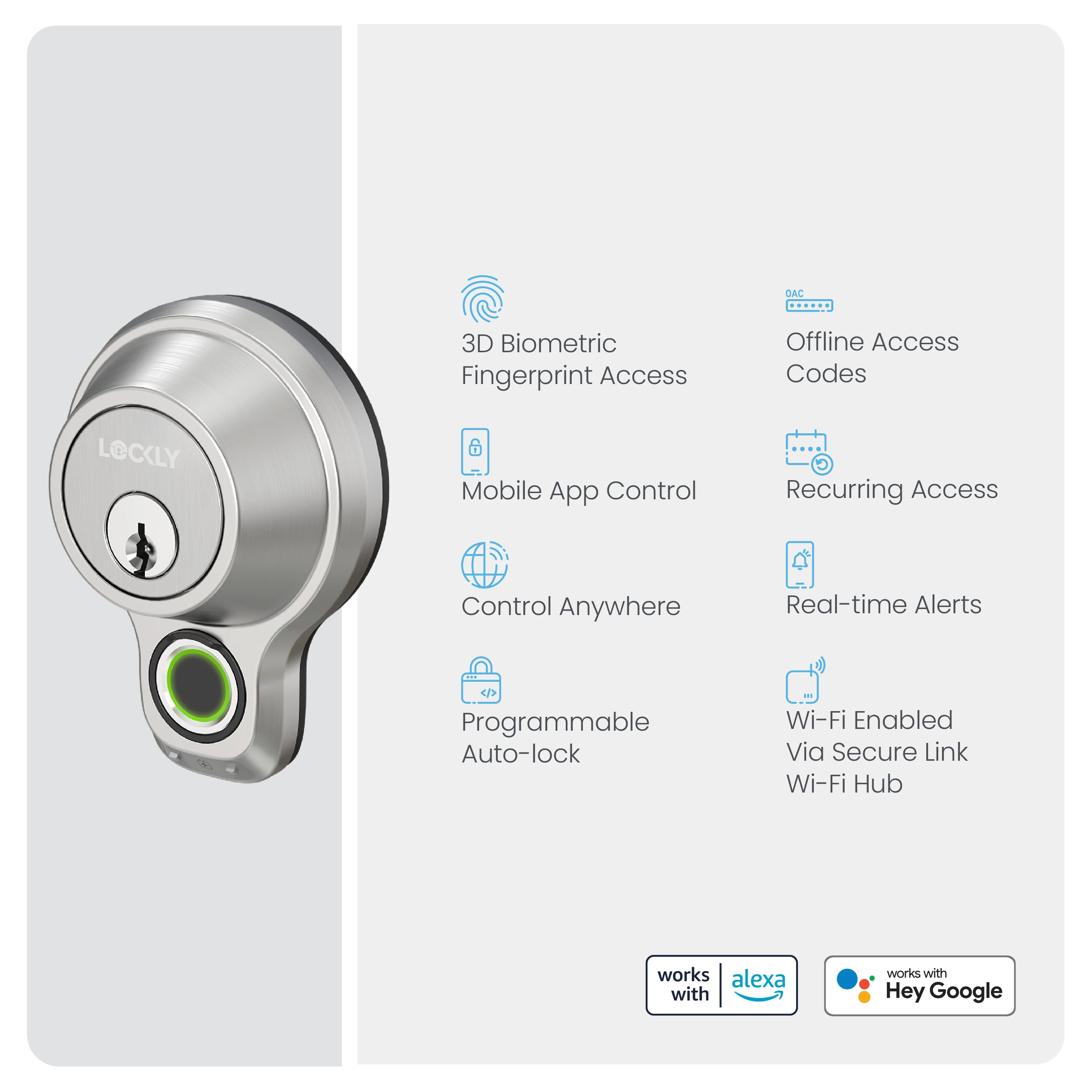 Lockly Access Touch Pro Wi-Fi Enabled Fingerprint Deadbolt