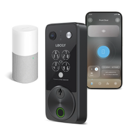 Lockly Vision Zeno Series Video Smart Lock with 2K Video Camera - Matte Black