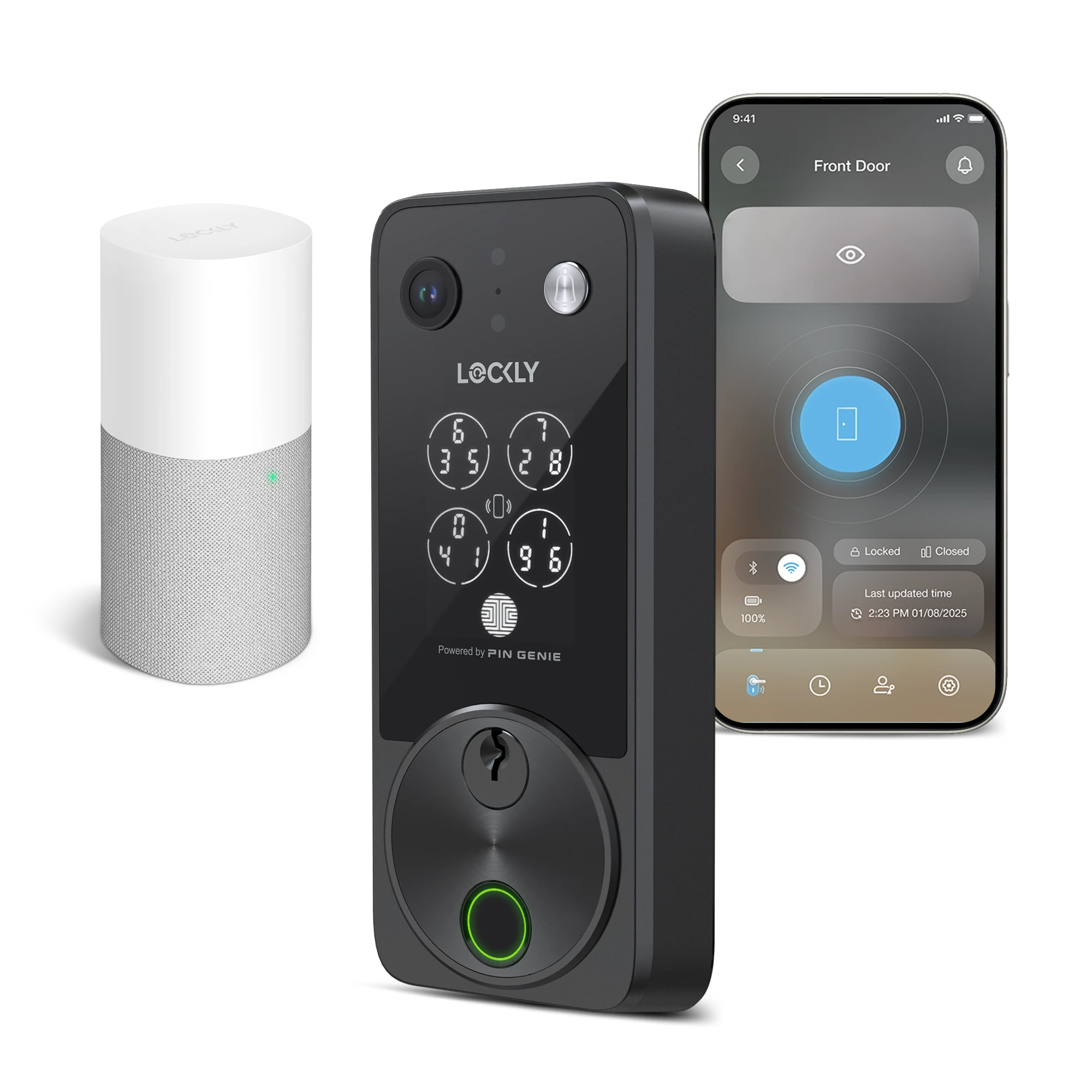 Lockly Vision Zeno Series Video Smart Lock with 2K Video Camera