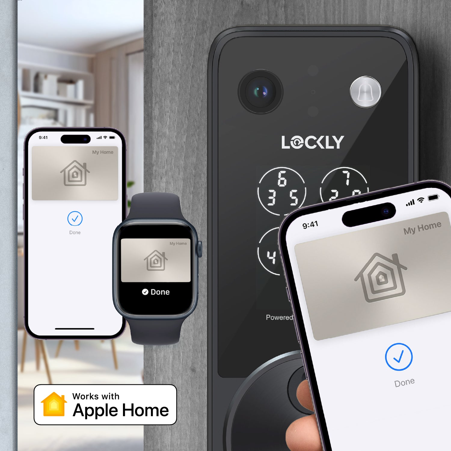 Lockly Vision Zeno Series Video Smart Lock with 2K Video Camera