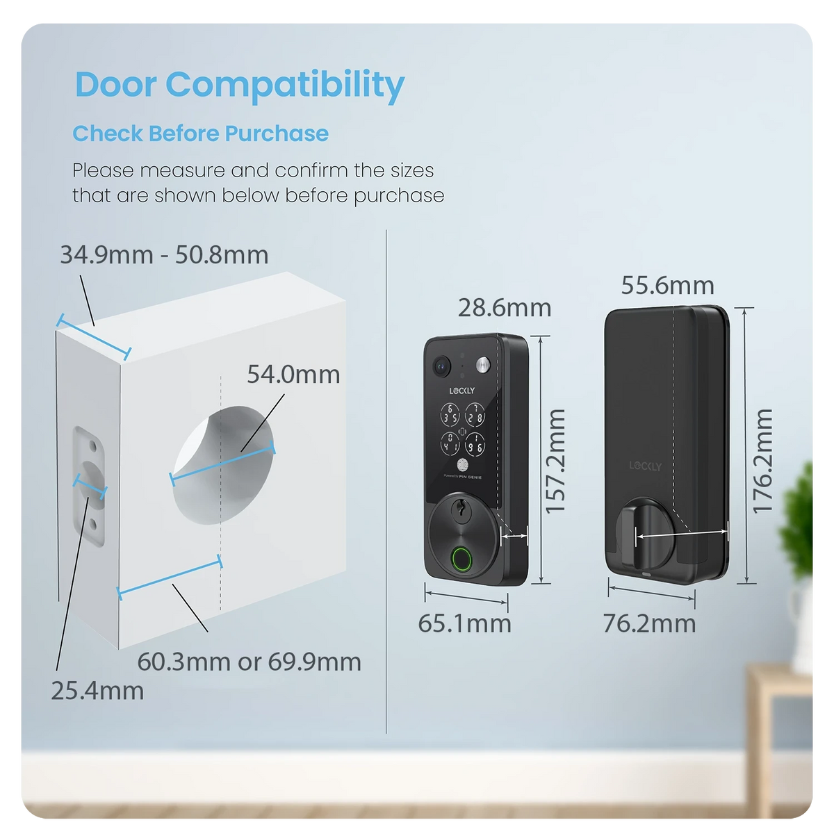 Lockly Vision Zeno Series Video Smart Lock with 2K Video Camera