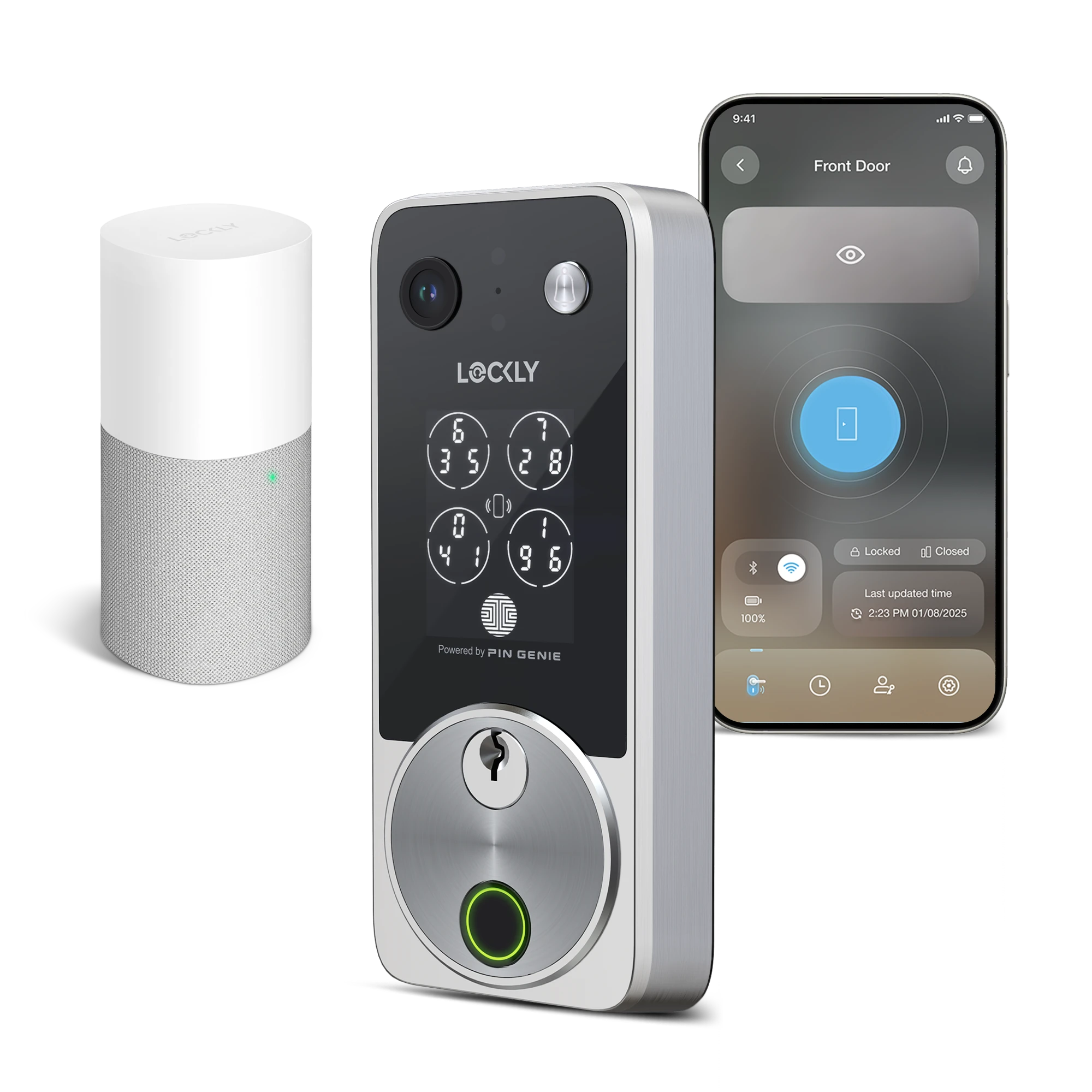 Lockly Vision Zeno Series Video Smart Lock with 2K Video Camera