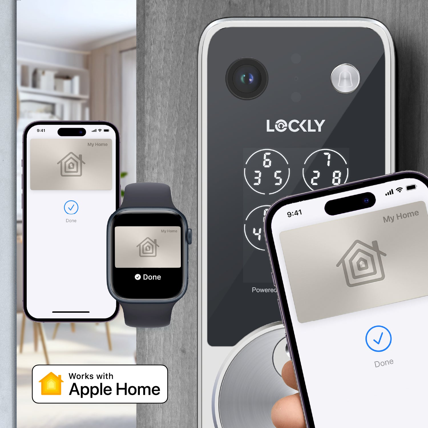 Lockly Vision Zeno Series Video Smart Lock with 2K Video Camera