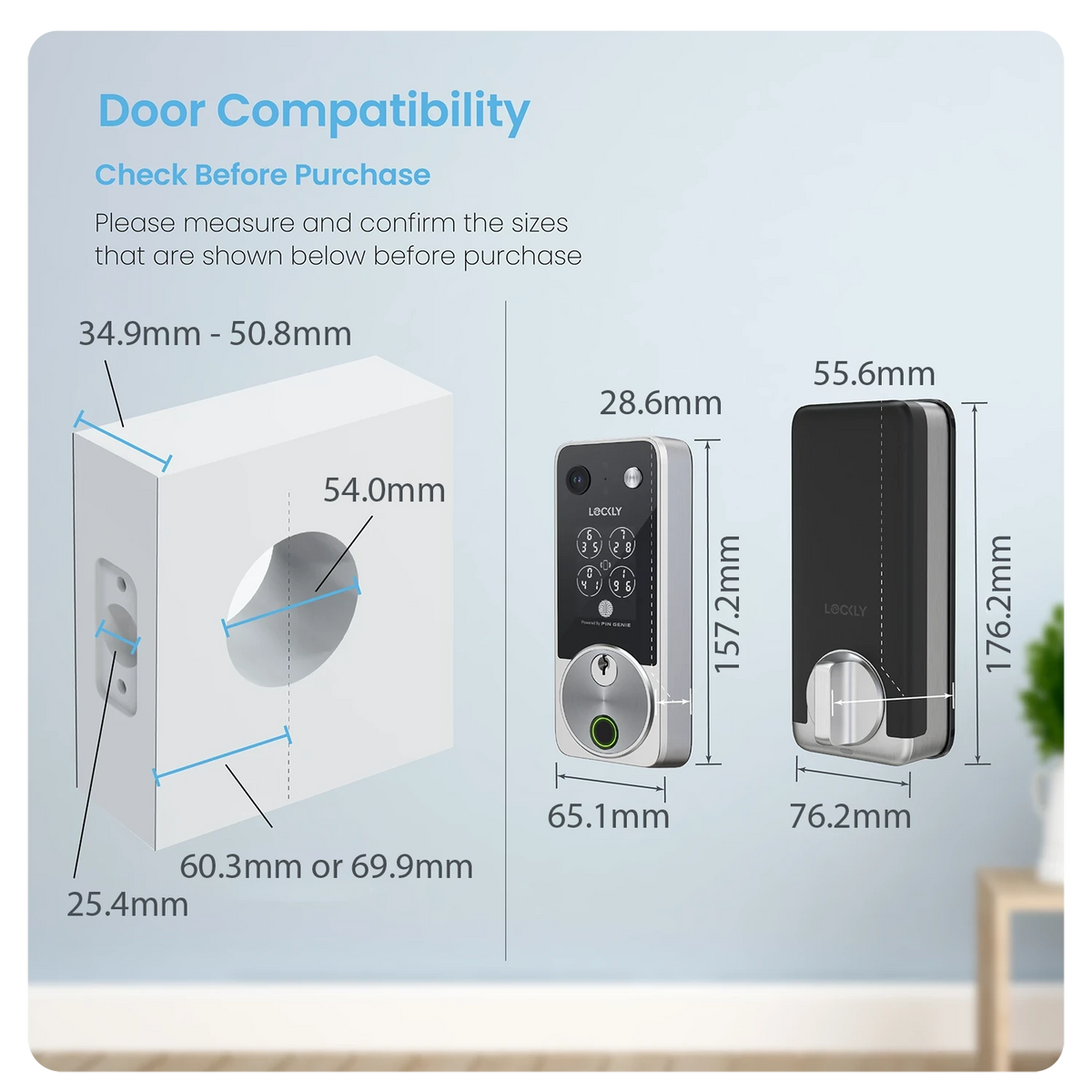 Lockly Vision Zeno Series Video Smart Lock with 2K Video Camera