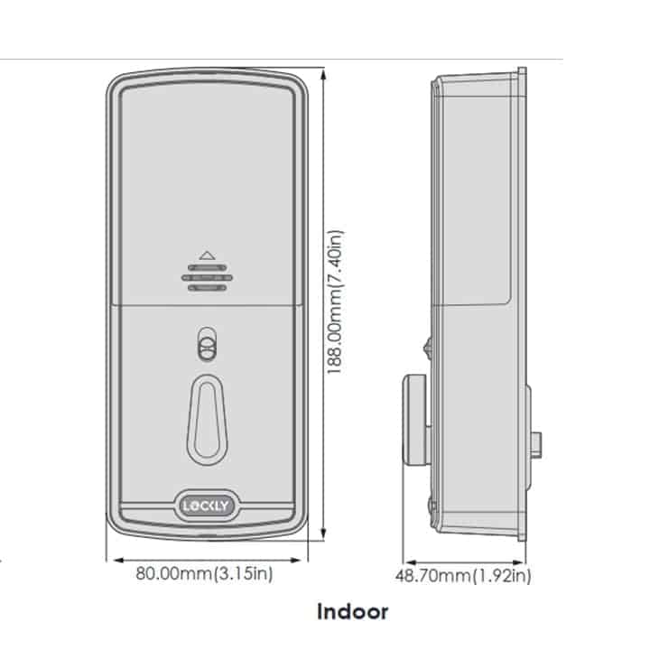 Lockly Secure Plus Dimensions